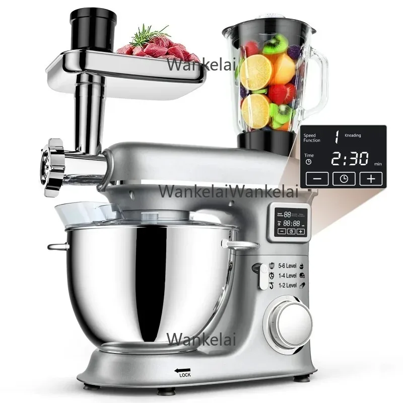 Electrodoméstico Multifuncional 5 en 1, Batidora de 8L, Amasadora, Mezcladora de Alimentos, Exprimidor de Frutas y Verduras