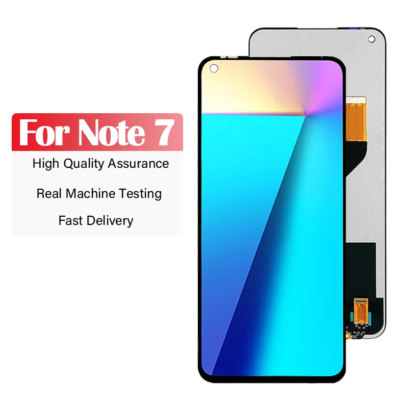 Layar LCD untuk Infinix Note 7, rakitan Digitizer layar sentuh LCD 6.95 inci X690 X690B dengan alat perbaikan dan lem untuk note 7