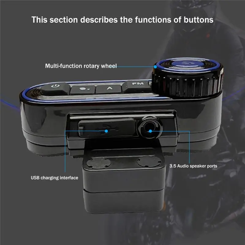 83rslaes-オートバイヘルメットヘッドセットサイクリング通話ハンズフリー-bluetooth53-ヘッドセット防水音楽ヘッドセット-fm-機能付き
