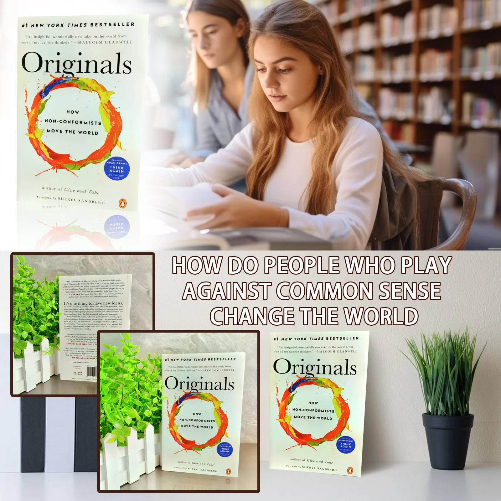 Originals By Adam Grant How Non-Conformists Move The World Paperback Novel In English New York Times Bestseller