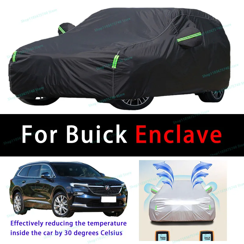 For Buick Enclave Summer Full Car Covers Outdoor Sun uv Protection Dust Cooling Protective Auto Protective Cover