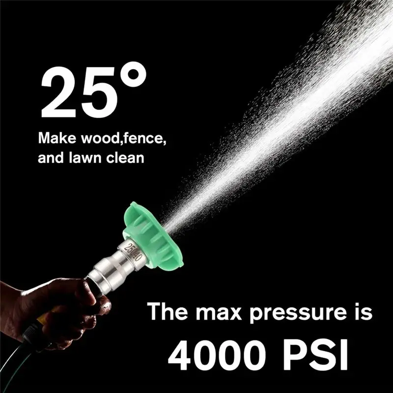 B62B-10 Pack 1/4 Inch Pressure Washer Nozzle Tips Quick Connector Power Washer Tips Pressure Washer Sprayer Nozzle Tips Set