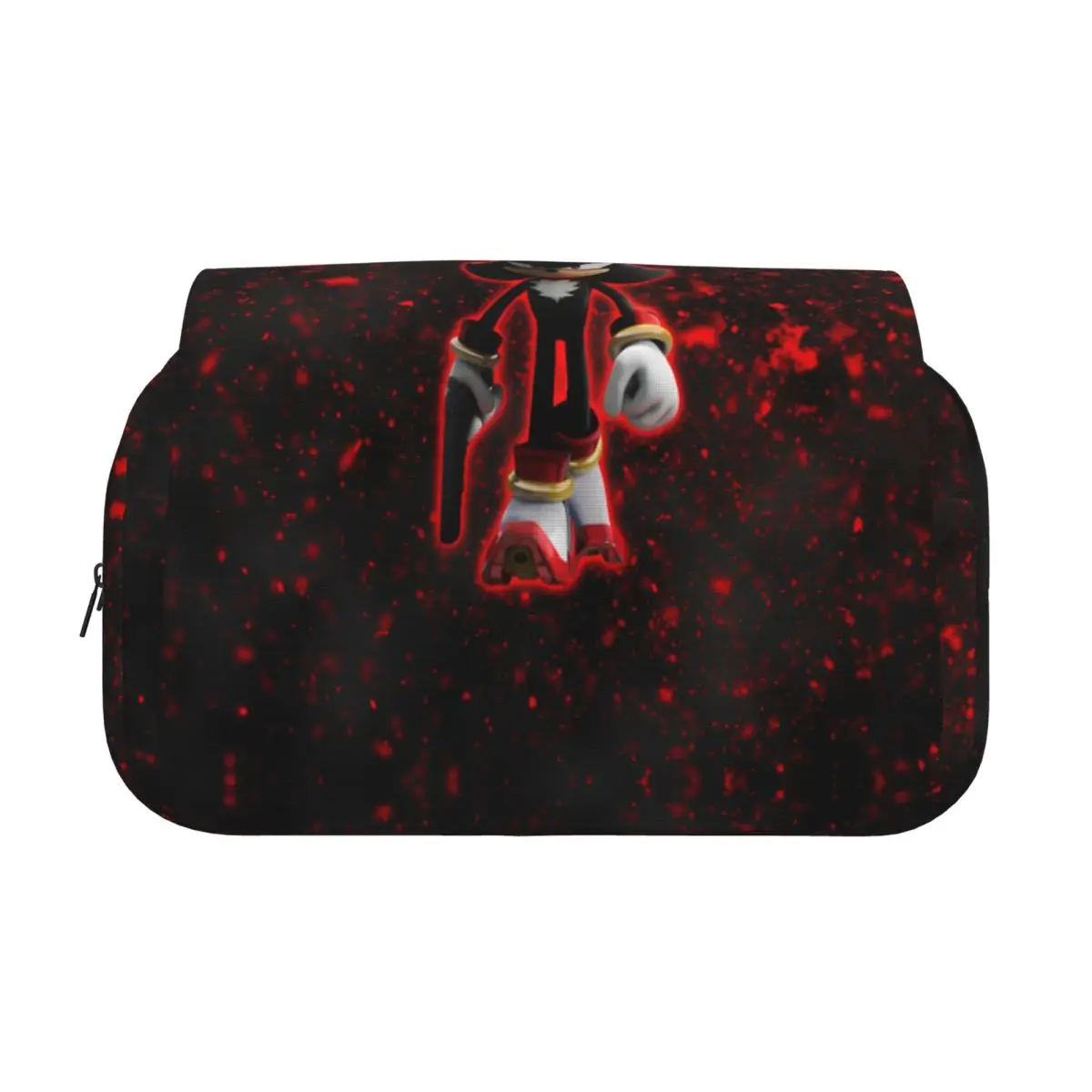 Double Clamshell Pen Case Shadow The Hedgehogs Cartoon Pencil Box Pen Box for Student Bag Students School Zipper Accessories
