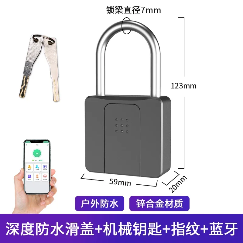 *Smart lock Lucchetto per impronte digitali impermeabile per esterni Password per uso domestico piccolo