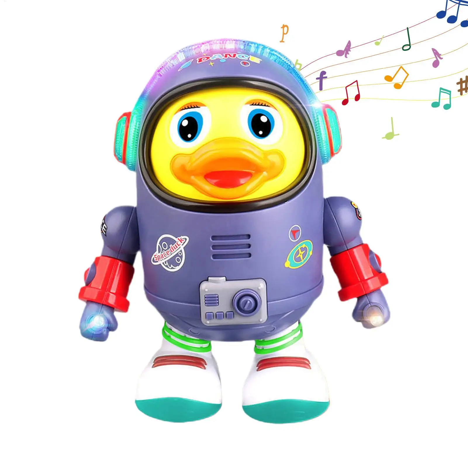 Baby Duck Toy Musical Interactive Toy Space Elements for Infants Babies Kids Gifts Electric with Lights and Sounds Dancing Robo