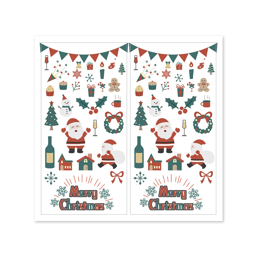 신상 메리 크리스마스 스티커, 사각형 빨간색 크리스마스 선물 상자 장식, 씰링 라벨, 귀여운 산타 스티커 문구, 10-50 개