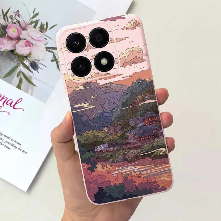 For Honor X8a Case CRT-LX1 CRT-LX2 CRT-LX3 Shockproof Silicone Cover Soft TPU Back Funda For HonorX8a 2023 Flower Protect Bumper
