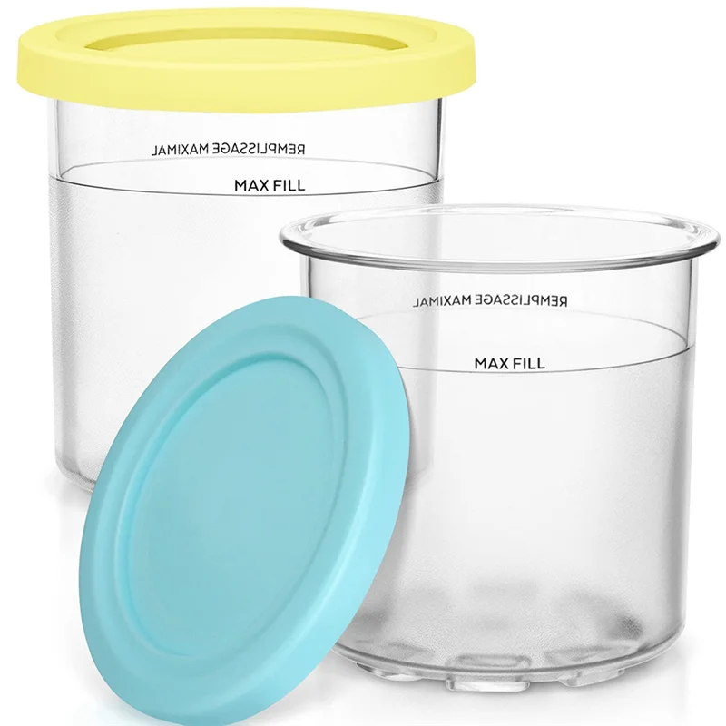 Контейнер для мороженого со сменной крышкой для Ninja Creami, совместим с NC301 NC300 NC299AMZ