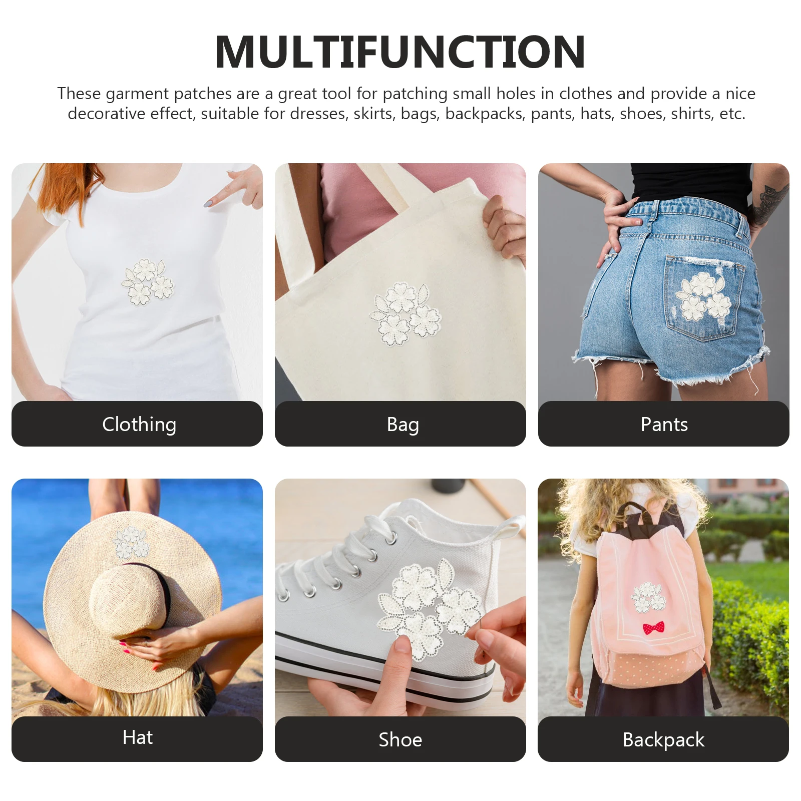 

Plum Blossom Resin Adhesive Sticker Rhinestone Flower Applique Iron On Patch For Clothes Hats Jackets Pink Garment