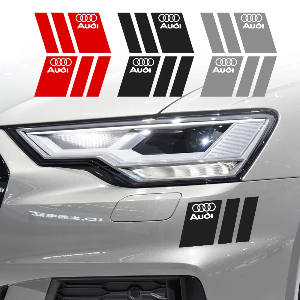 1 pair Car Body Trunk Scratch Sticker Decoration Decal Auto Accessories For Audi A3 8P A4 B8 A6 C7 8V B9 B7 B6 C6 A5 Q5 C5 A1 Q3