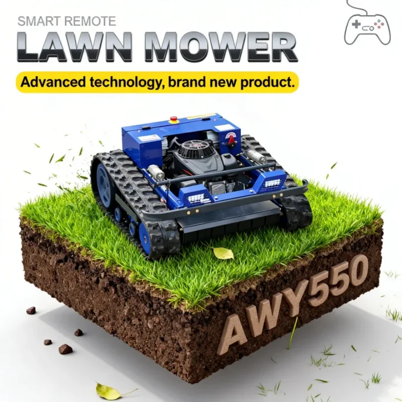

Customized 2026 Hot Selling Remote Control Crawler Mower Zero Turn 550mm Mowing Width Lawn Mower
