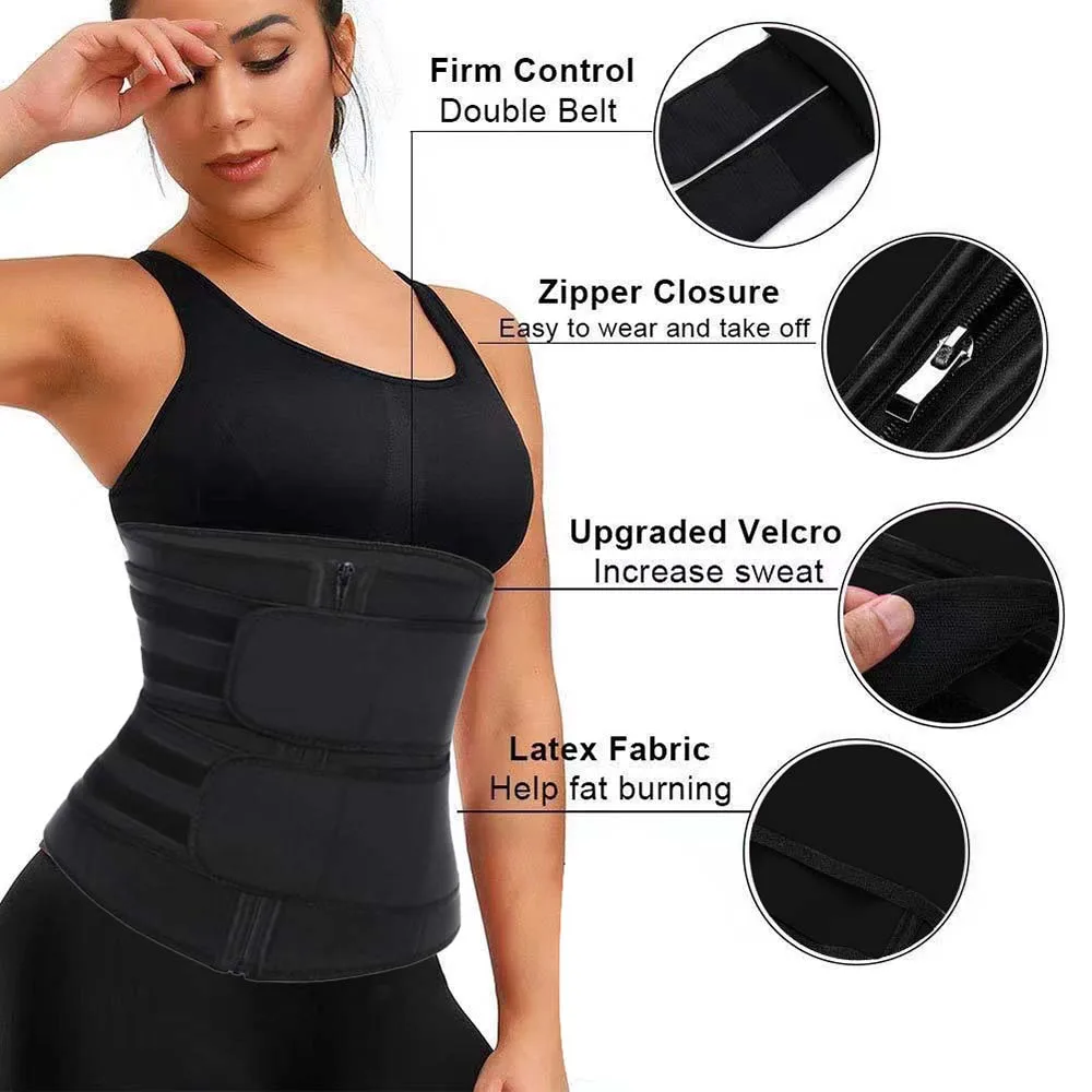 Allenatore per la vita in Neoprene traspirante, cintura per rifinire, Body Shapewear per le donne biancheria intima modellante per il controllo della pancia