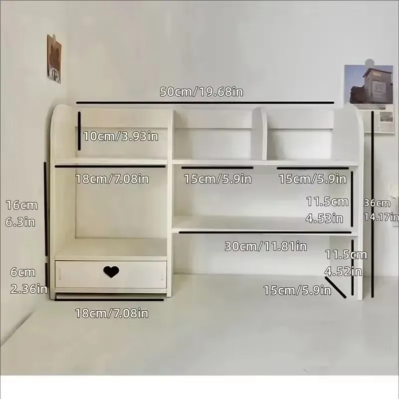 Double-Layer Desktop Organizer Rack for Office Essentials and Cosmetic Storage - view 4