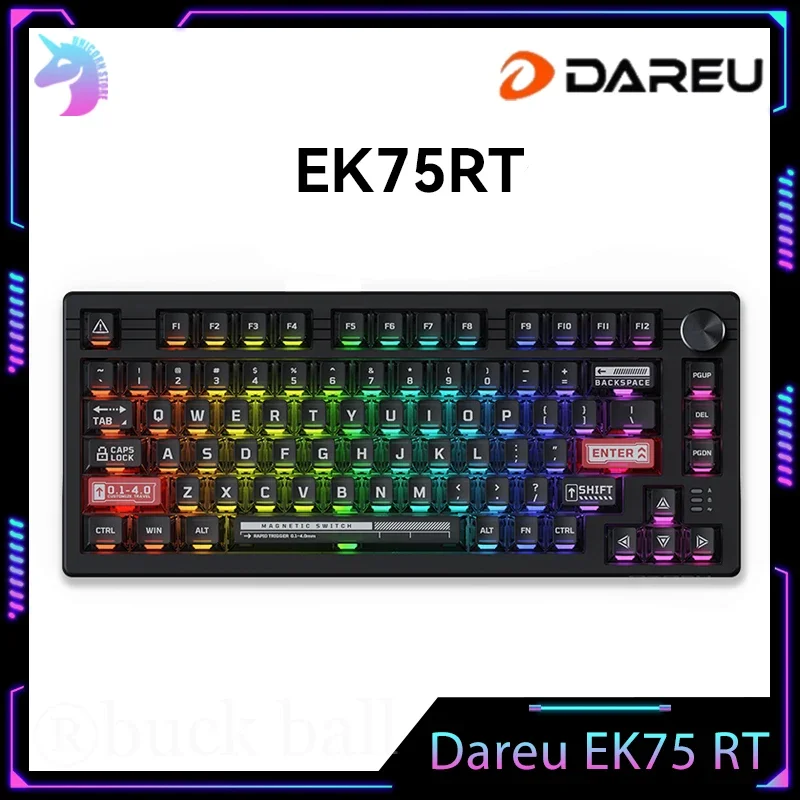 

Dareu Ek75 Rt Mechanical Keyboard Magnetic Switch Wired Keyboards Bluetooth Type-C Rgb Rt Hot Swap Office Gaming Keyboards Gift