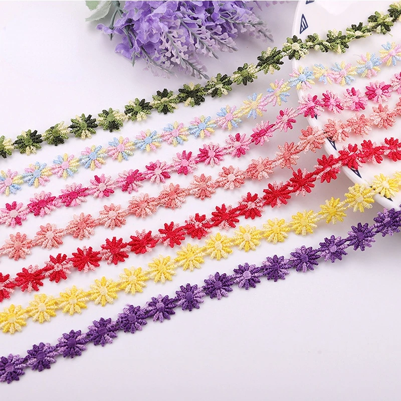 

2 Yards New Multi-color Star Water-soluble Lace DIY Trim Sewing Wedding Dresses 2023 Embroidery Laces for Clothes Trimmings Fits