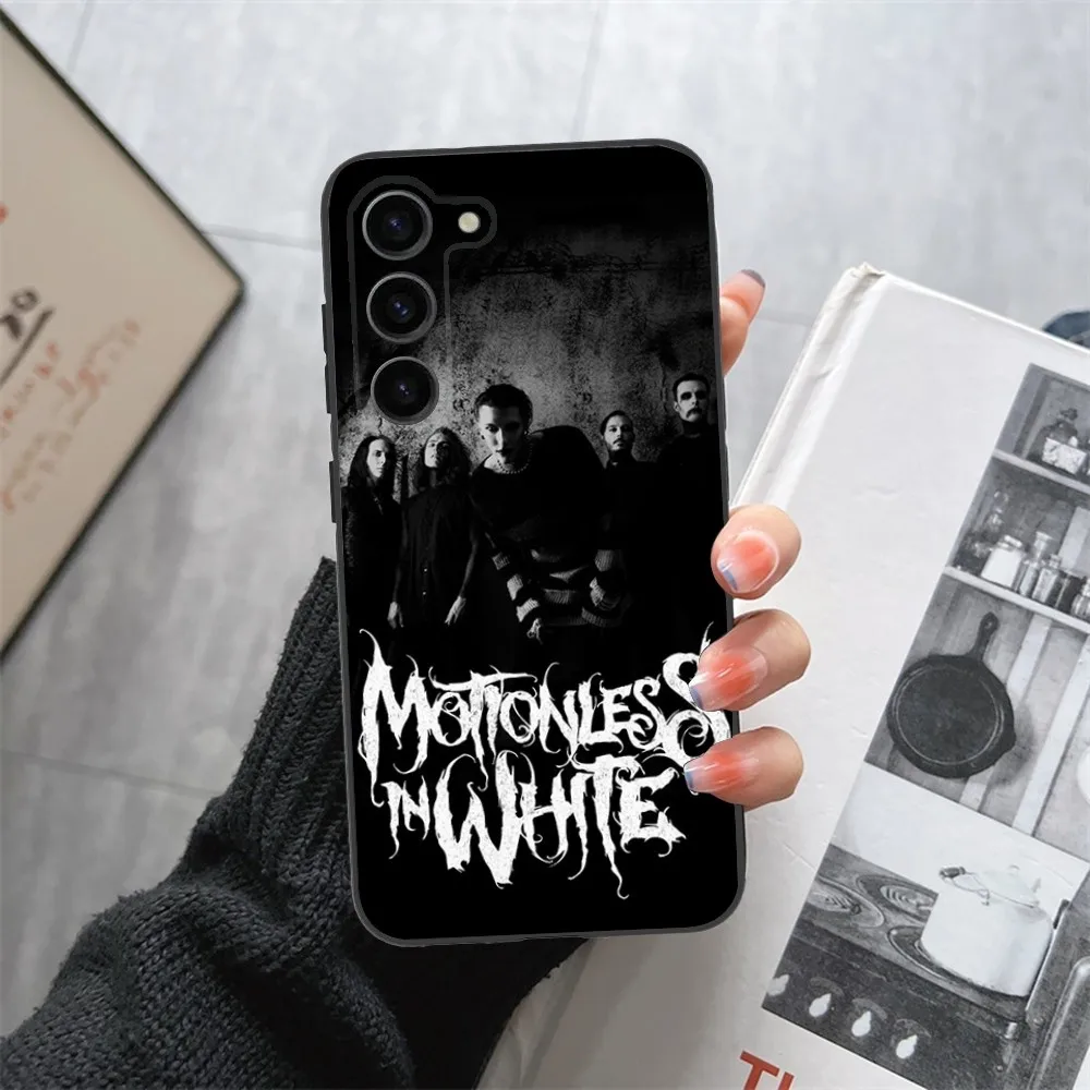 M-Motionless In White Phone Case For Samsung Galaxy A13,21s,22,31,32,52,53,71,80,91 Black Soft Cover