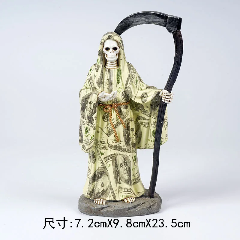 

New product - European-style Harvest Reaper Death God Statue Resin Artwork Garden Table Decoration Item Death God