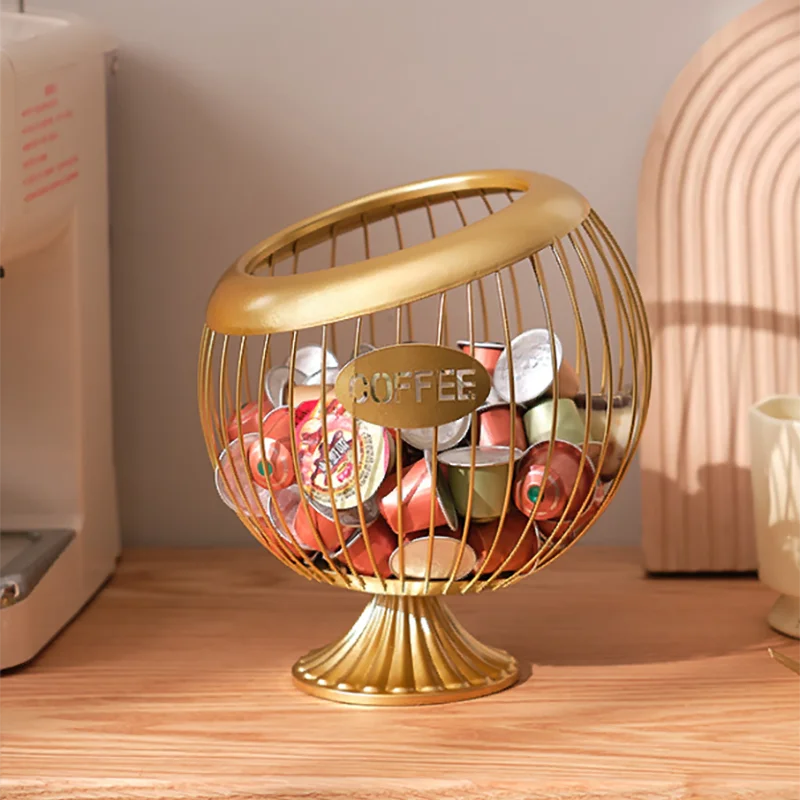 Eisen Kaffee Kapsel Halter Obst Snack Lagerung Rack Multifunktionale Hohl Kaffee Pod Lagerung Rack Geeignet für Hause Cafés