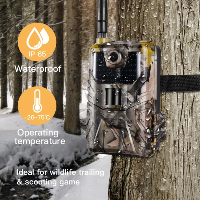 20MP 1080P Wildlife SMS MMS SMTP Trail Camera Photo Traps Night Vision 2G  Hunting Cameras HC900M Surveillance Metal Case