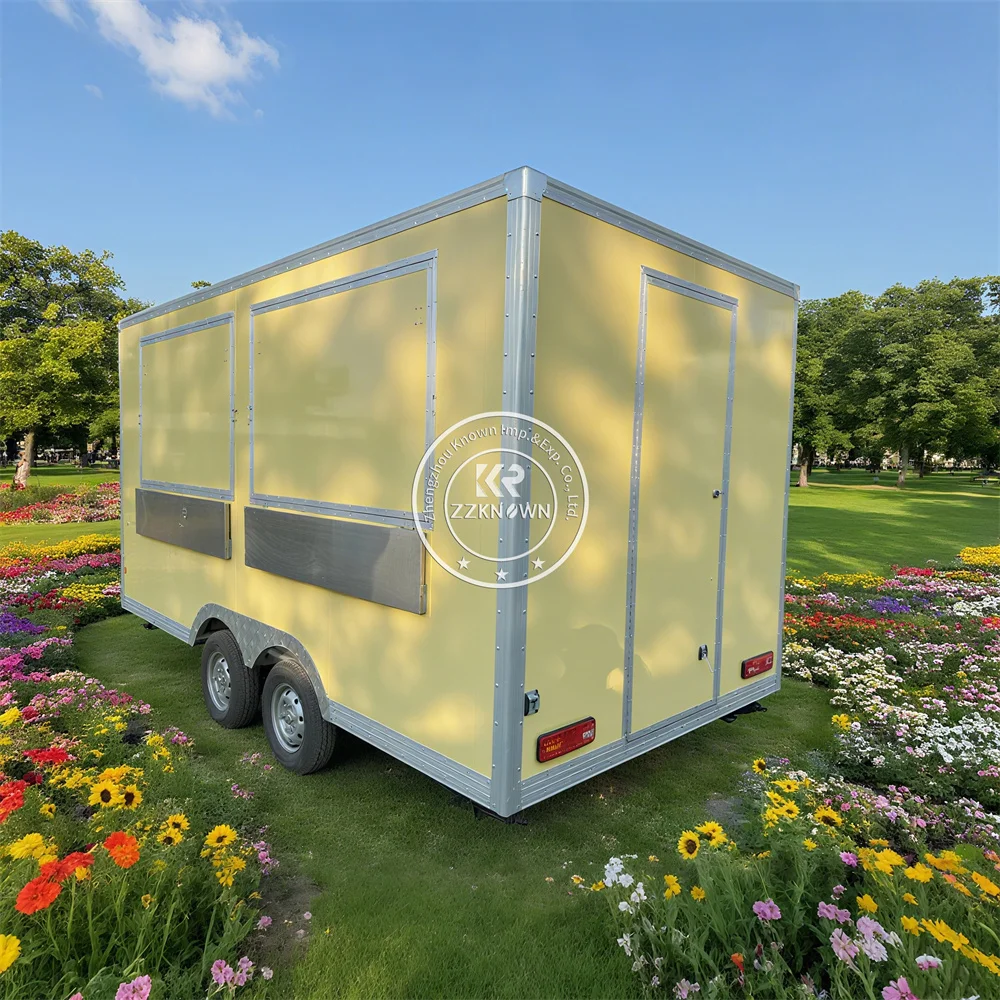 

Catering Cart Mobile Concession Pizza Hamburger Ice Cream Cart Mobile Food Trailer Street Coffee Food Truck With Full Kitchen