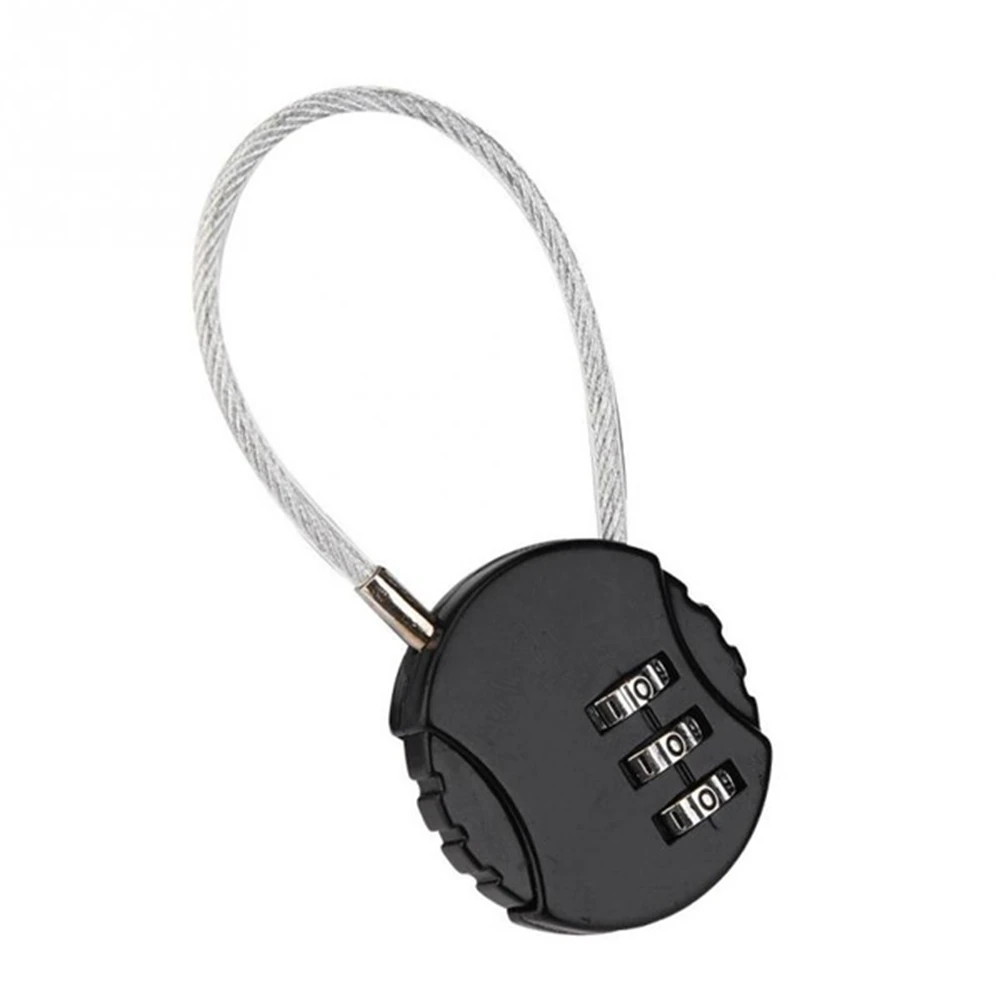 Camping Metal Ball Shaped Travel Accessories 3 Digit Combination Hiking Code Lock Bicycle Lock Trunk Locks Gym Padlock