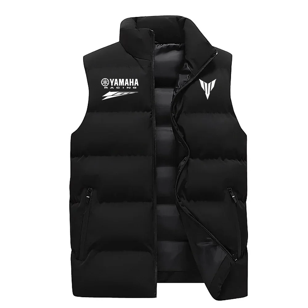 

2026 Casual Unisex Thick Sleeveless Vest Jacket Couple Matching Fashion Top with Yamaha Logo for Autumn Winter