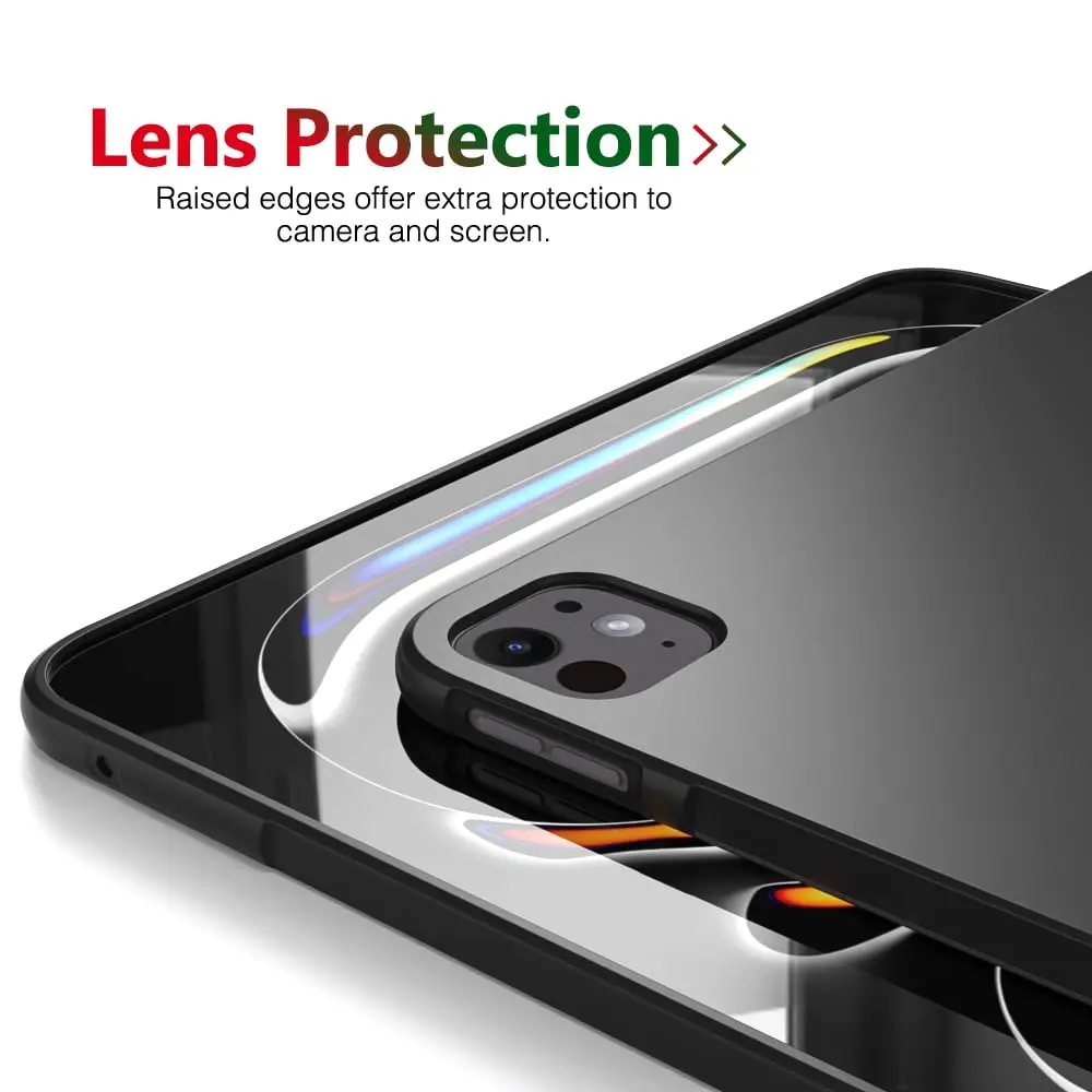 Black Case for iPad Mini Air Pro 1 2 3 4 5 6 7 8 9 10 11 8.3 9.7 10.2 10.5 10.9 11 12.9 13 TPU Rubber Soft Silicone Honeycomb