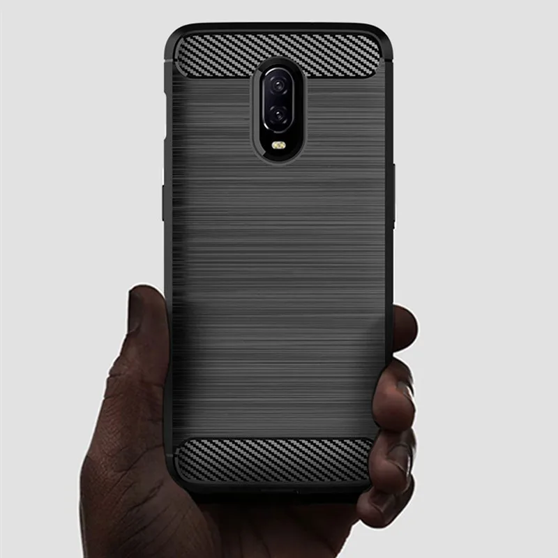 Luxury Carbon Fiber Case for Oneplus 6T 1+6t Full Protective Soft Phone Cover for Oneplus6t One Plus 6t Shockproof Silicone Case