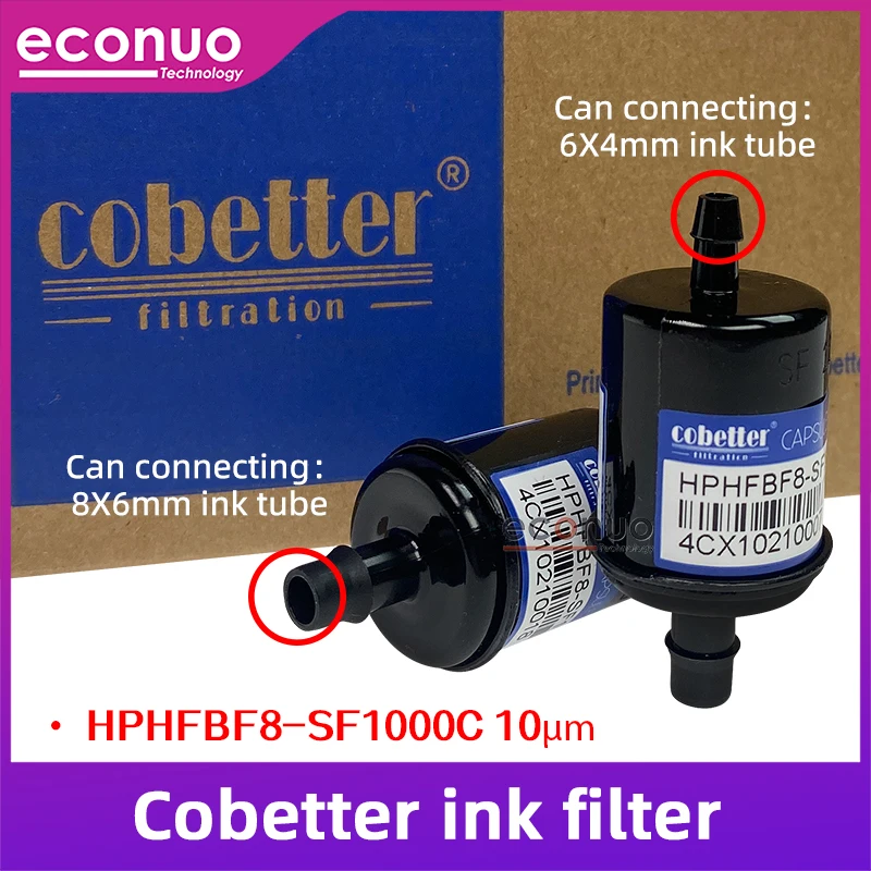 Cobetter 10u Ink Filter HPHFBF8-SF1000C 10 Micron White Capsule for Flora Docan Inkjet Printer Compatible Filter