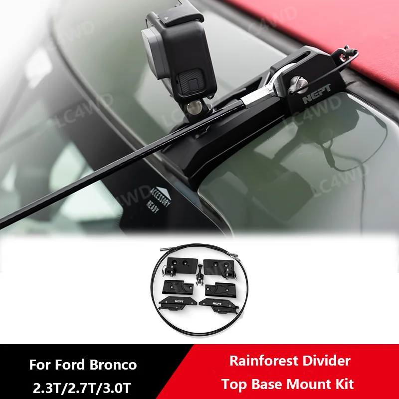 Accesorios todoterreno 4x4 de aleación de aluminio y magnesio ENPT, kit de montaje superior para divisor de techo Rainforest para Ford Bronco 2.3T, 2.7T, 3.0T