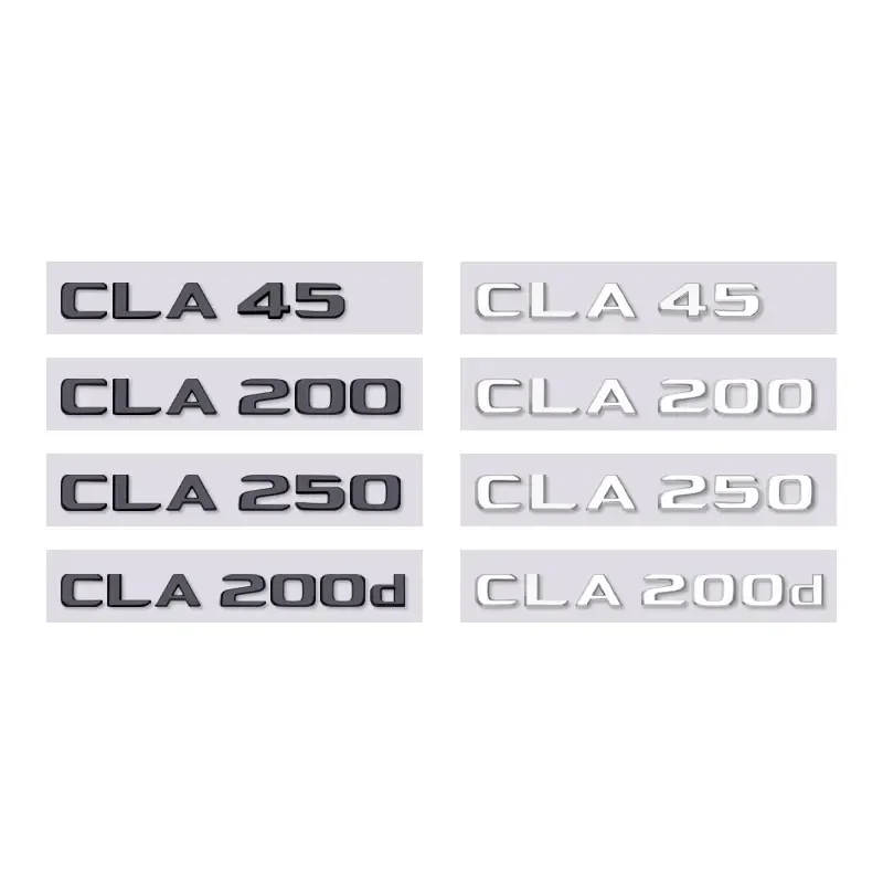 

CLA45 CLA200 CLA250 CLA200d letter logo car sticker for mercedes benz CLA class refit rear boot logo trunk displacement label