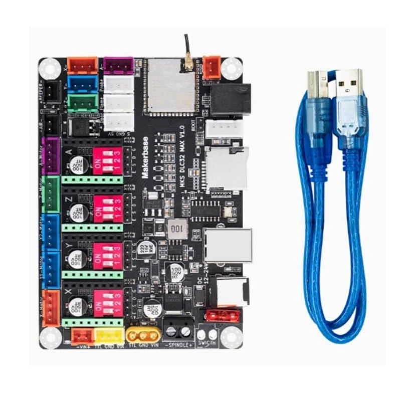 

2025 New CNC Controller 4 Axis MKS DLC32 MAX Expansion Card GRBL 32 Bit ESP32 Shield Breakout Board Engraving Machine Parts