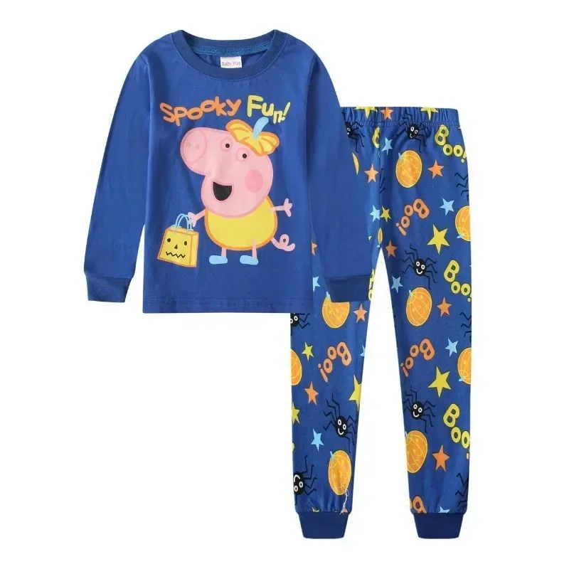 Conjunto de pijamas de cerdo de dibujos animados para niños y niñas, ropa de casa, muñeca móvil de George, Kawaii, Cosplay de dibujos animados, conjunto de pijamas para niños