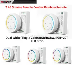 Miboxer FUT035/36/37 2.4G Sunrise Remote Control Rainbow Remote per Dual White/Single Color/RGB/RGBW/RGB + CCT LED Strip DC12-24V