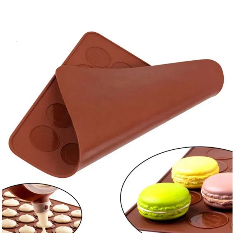 New Silicone Holes Non-Stick Macaron Macaroon Pastry Oven Baking Mould Sheet Mat Diy Mold Useful Tools Cake Bakeware Cake Mold