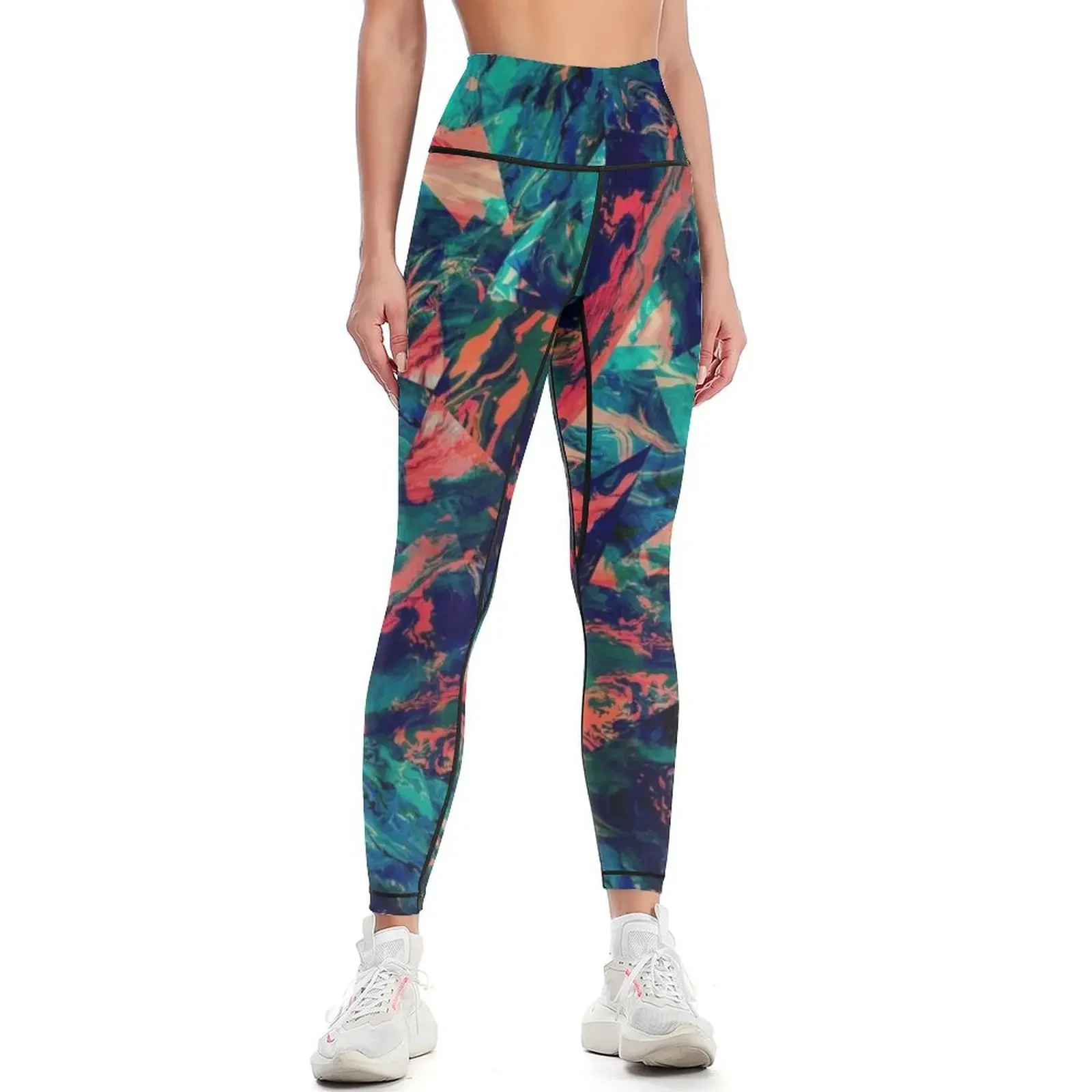 

Galactic Marble Leggings gym wear Women's sports pants gym top Womens Leggings