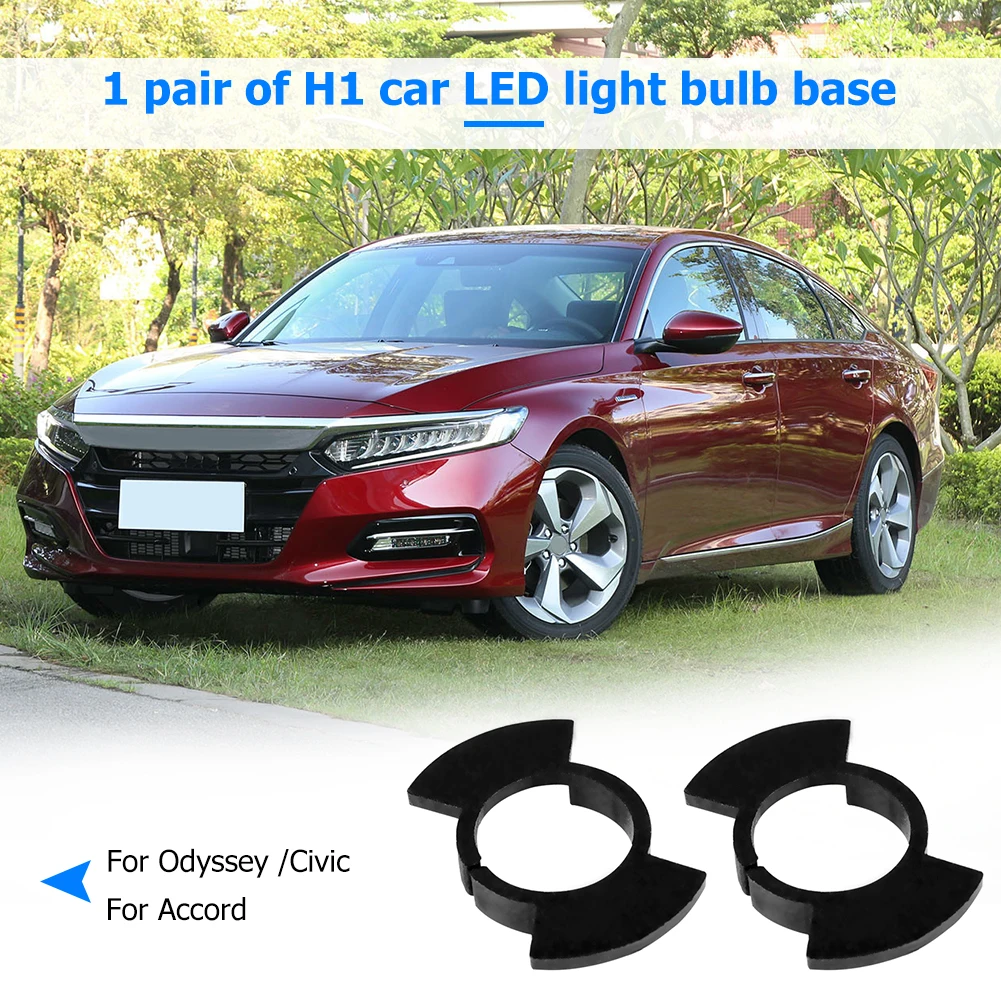 1 Pair H1 LED Headlight Bulb Base Adapters Holders for Civic Accord view 3
