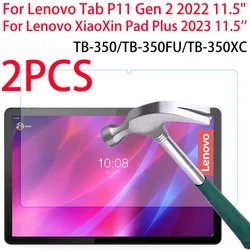 2PC Tempered Glass Film For Lenovo Tab P11 2nd Gen 11.5 inch 2022 Screen Protector For Lenovo XiaoXin Pad Plus 2023 11.5 TB350FU