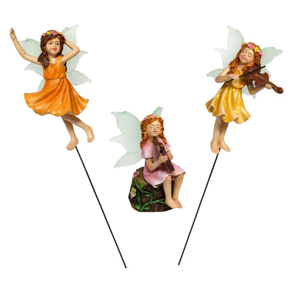 

Набор из 3 миниатюрных садовых фигурок: Декоративные статуэтки людей и фей для дома и сада