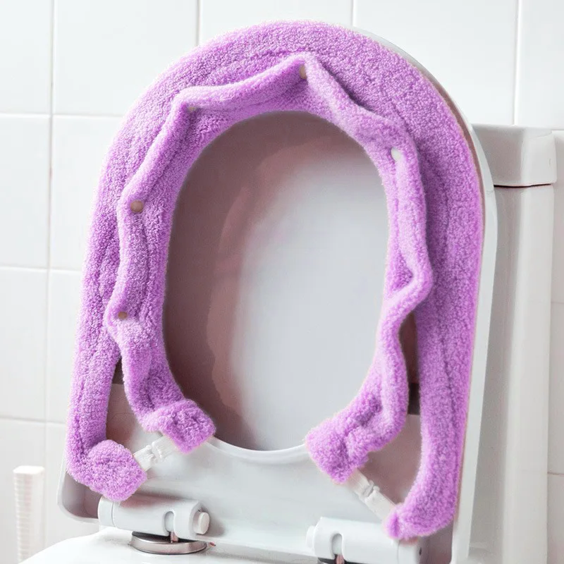 Verdicktes Universal-Toilettensitzkissen im japanischen Stil, quadratischer warmer Toilettenbezug, Toilettenring-Sitzkissen, Winterversion