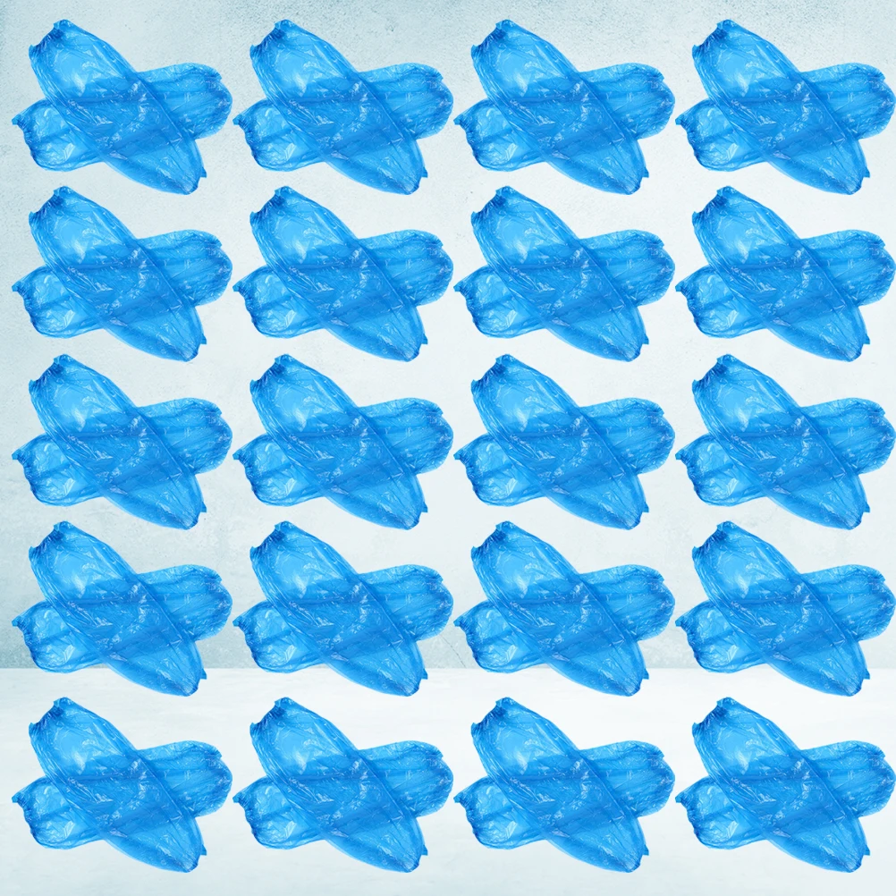 

100Pcs Waterproof Arm Sleeves Kitchen Cleaning Disposable Oilproof Easy Wash Air Permeable Protective Gloves