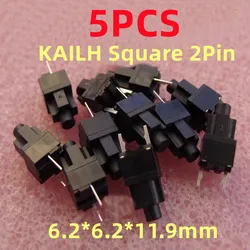 New 5PCS KAILH KAILONG 6.2x6.2x11.9MM 2Pin For Razer Add Height Style Mouse Micro Switch