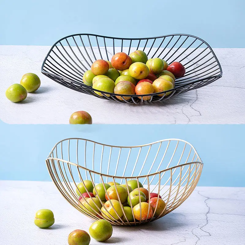 Multi-Size-Eisen Obstkorb haltbare Metalldraht Aufbewahrung schale für Eier Snacks Brot Esstisch Indoor Kosmetik Aufbewahrung skorb