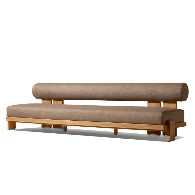 

Luxurious Outdoor Furniture Set Collection Patio Lounge All Weather Waterproof Teak Wood Garden Sofa Set