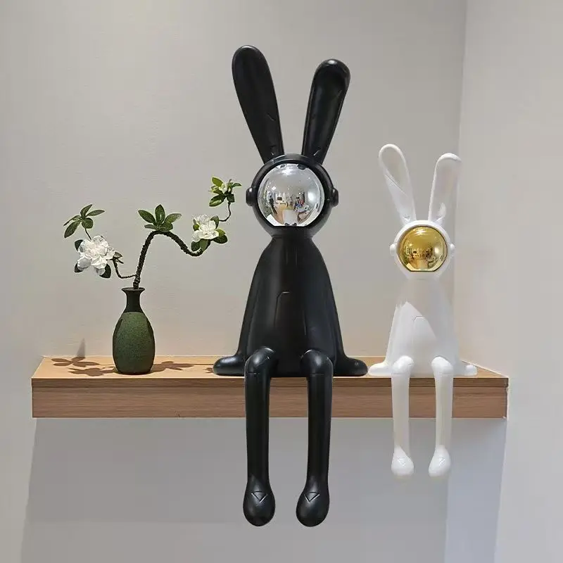 

Modern simple space rabbit ornament children's room tide play living room TV cabinet home entrance high-end decoration
