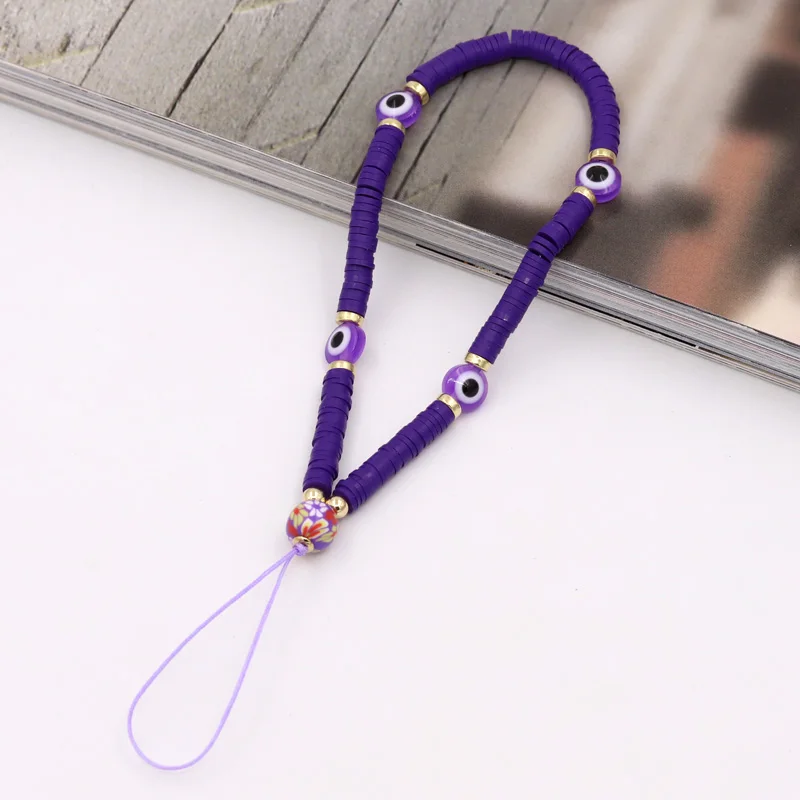 Böhmische bunte Telefonkette mit bösen Blick-Perlen, Charm-Schmuck für Frauen, Geschenke für Freundinnen, Anti-Verlust-Telefonband, handgefertigtes Lanyard-Zubehör. – Detail 6