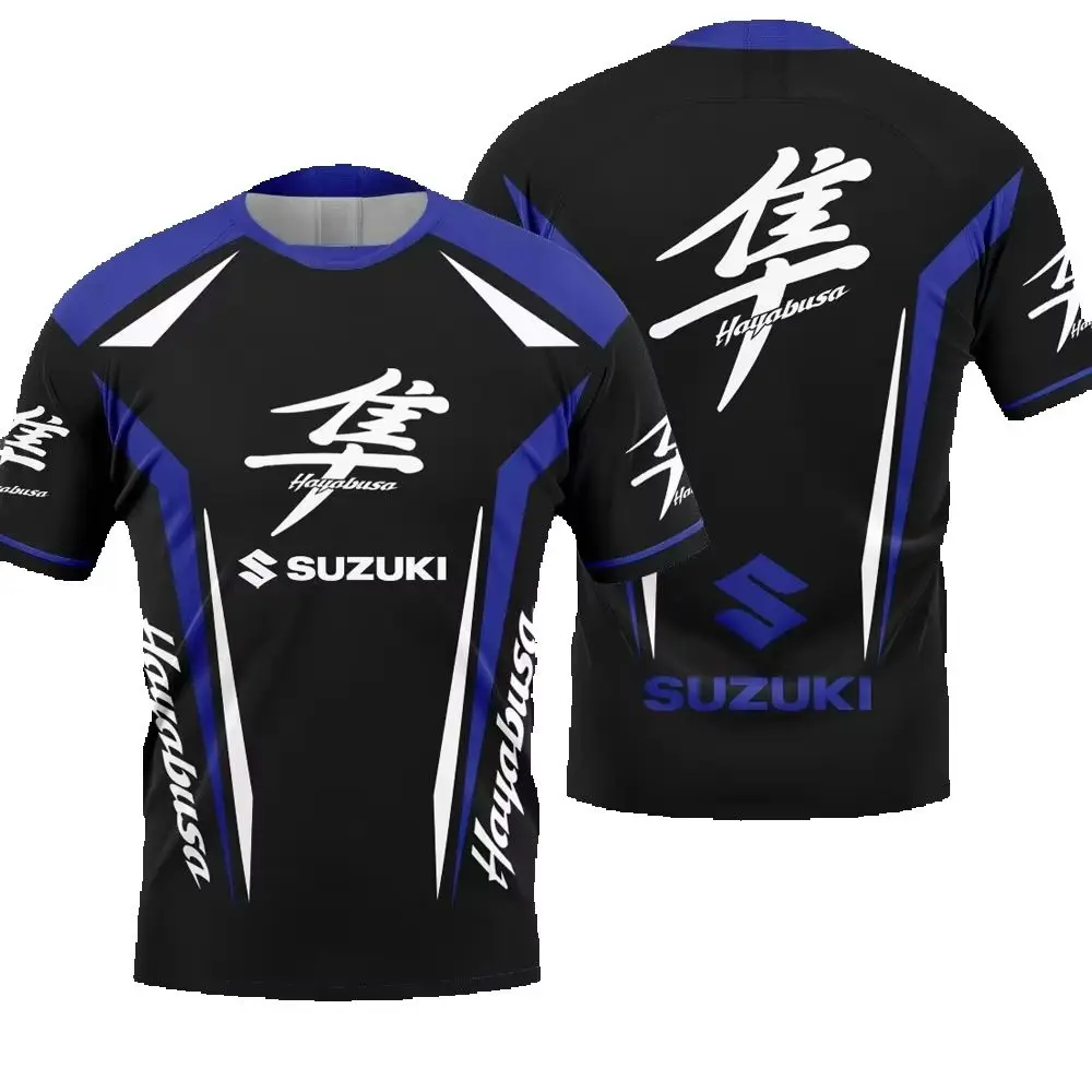Suzuki Hayabusa Logo Men's T-shirt Racing Team Motorcycle Summer Short Sleeve Casual Tee Shirt 2026 New Male Fashion Tops