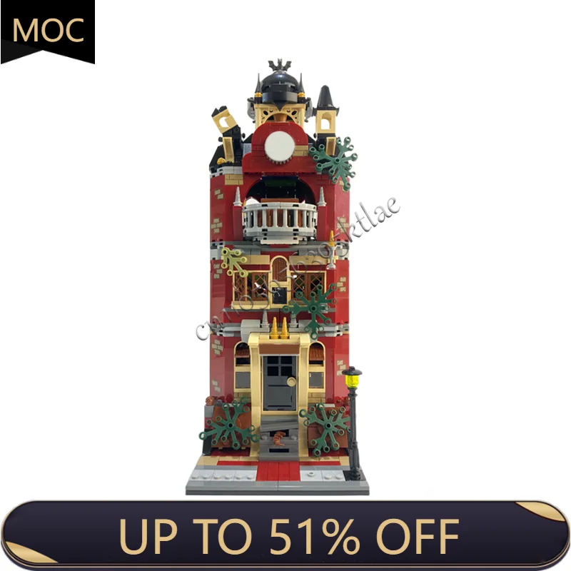 

1512 PCS MOC Modular Exquisite Mystery High School Architecture Building Blocks Model Assembly Sets Toy Children Festival Gifts