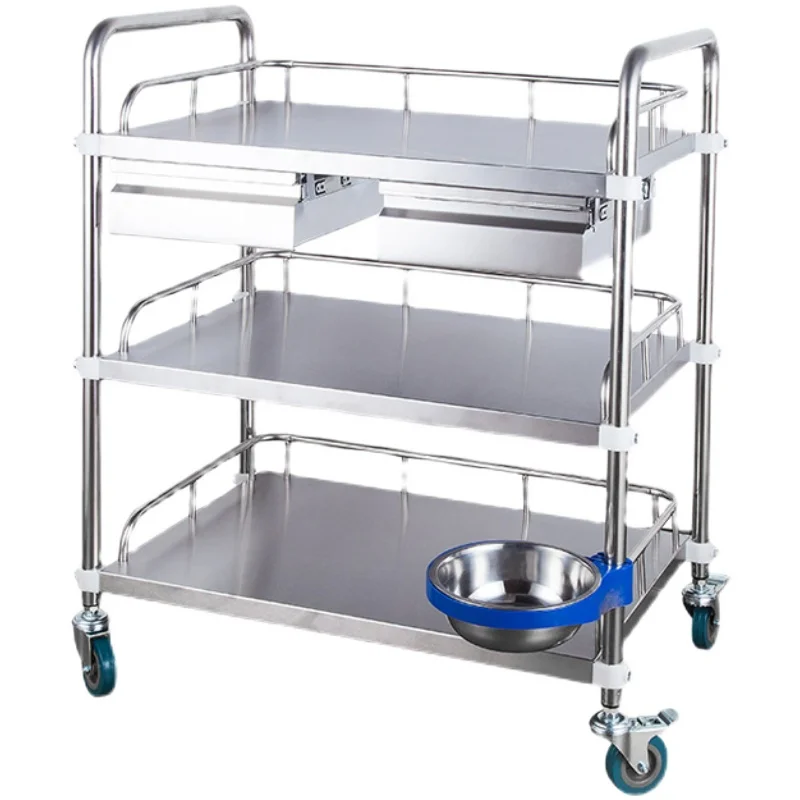 Stainless steel treatment cart medical apparatus surgery multifunctional oral rack tool cart
