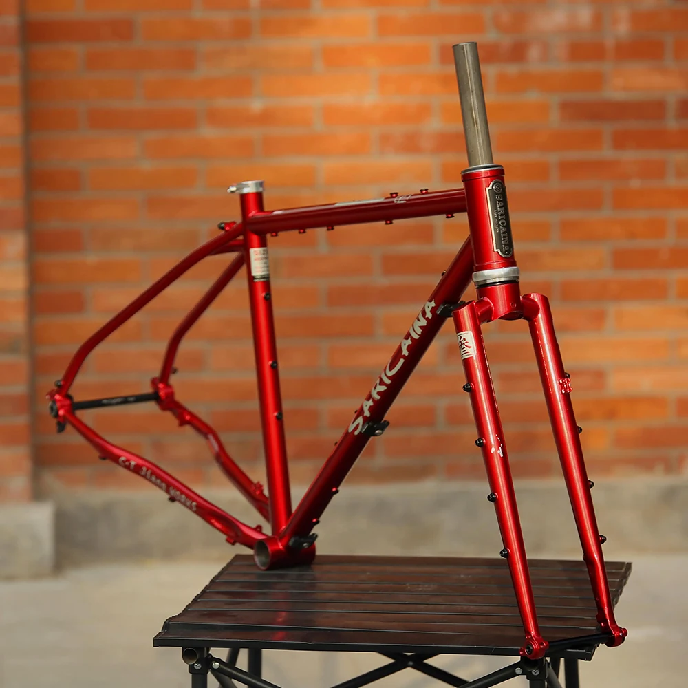 4130 Rennradrahmen aus Chrom-Molybdän-Stahl, maximales Reifenvolumen 700 x 50 °C/29 Zoll Scheibenbremse 46/50/53/56 cm Gravel-Fahrradrahmen